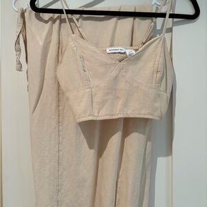 Matching linen-blend set, size Small